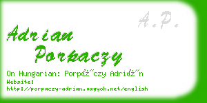 adrian porpaczy business card